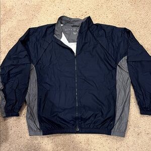 Nike Men's Navy and Gray Golf Windbreaker